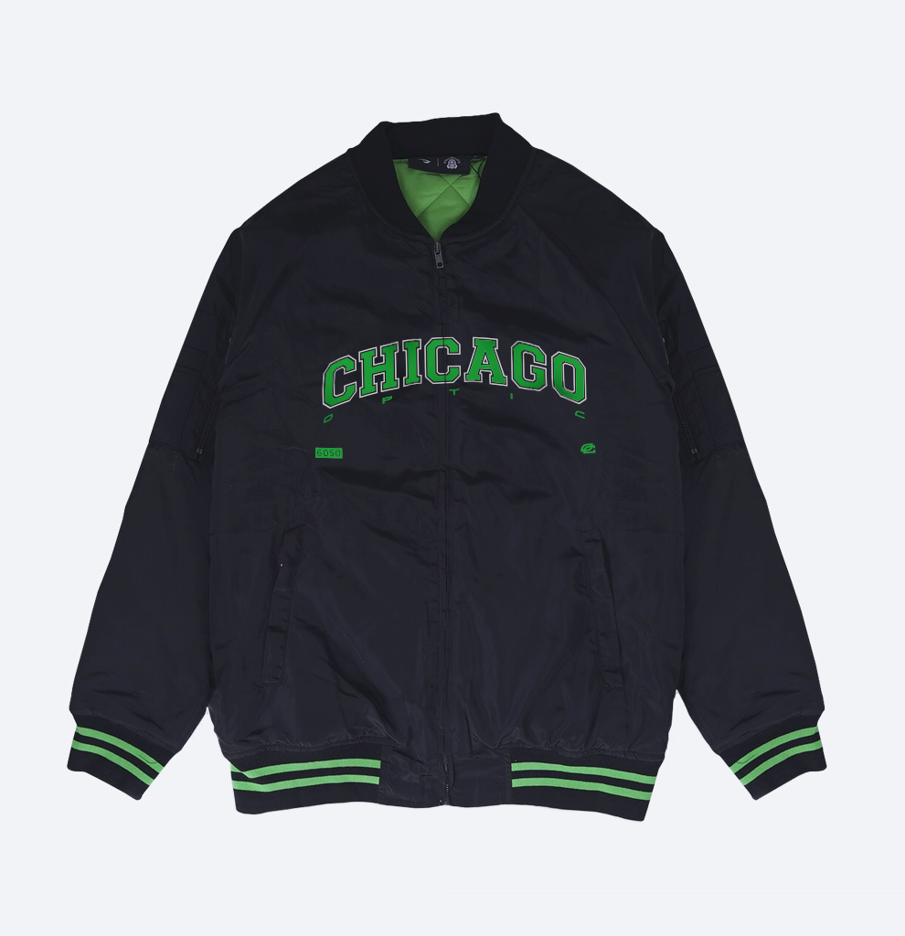 OpTic Chicago Bomber Jacket Raven.GG Esports Apparel Design